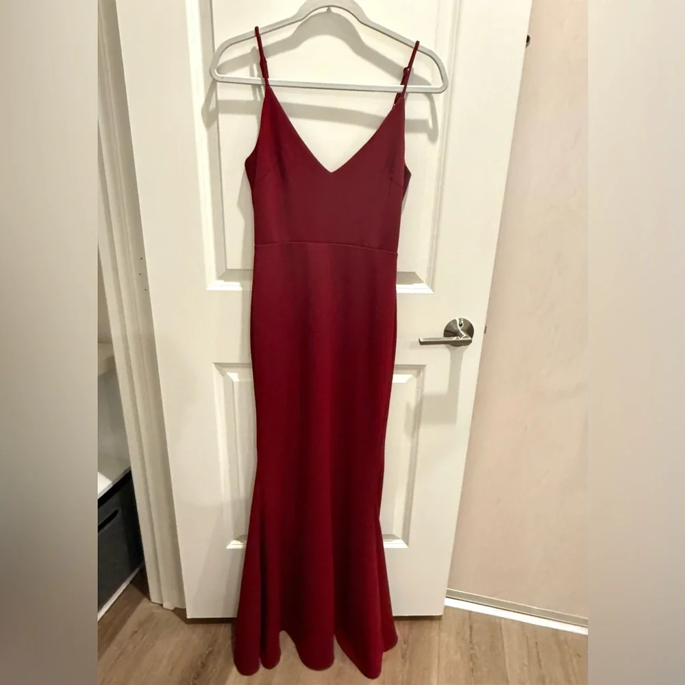 Lulus Infinite Glory Wine Red Maxi Dress NWOT - Picture 3 of 9